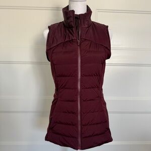 Lululemon Down For It All Vest Size 6 NWOT Cassis